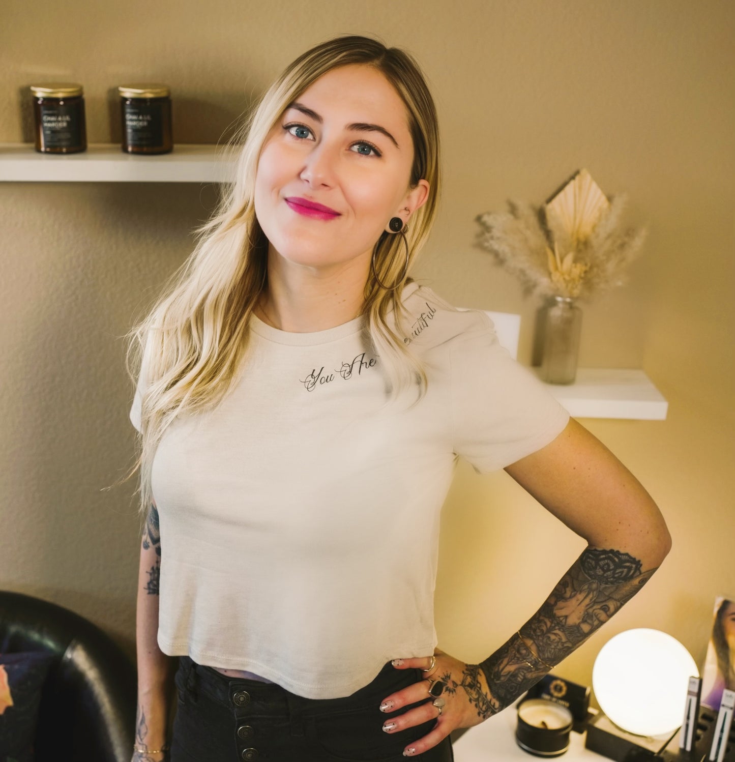 Cropped Tee - You Are Beautiful