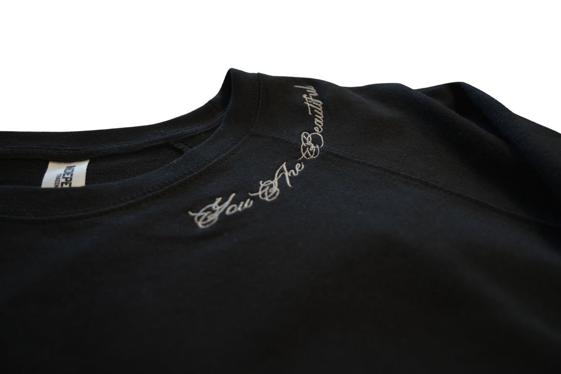 Embroidered Sweatshirt - You Are Beautiful